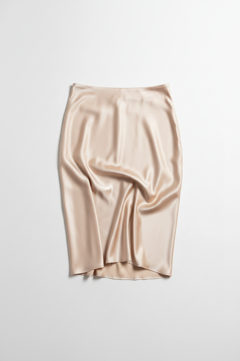 Bias Slip Skirt Champagne
