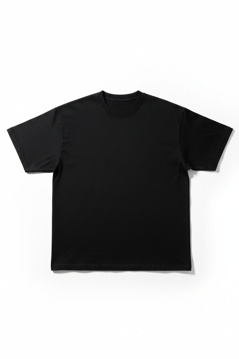 Black Crew Neck Front