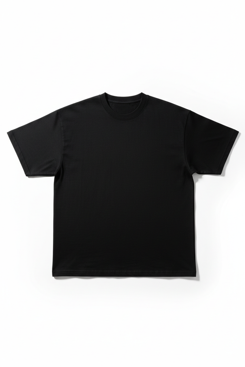 Black Crew Neck Front