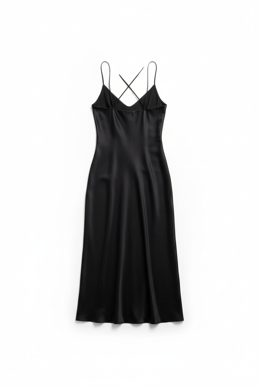 Column Slip Dress Back