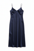 Column Slip Dress Navy Front