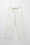 Drawstring Linen White Front