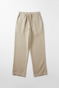 The Linen Drawstring Trouser — Sand, front view