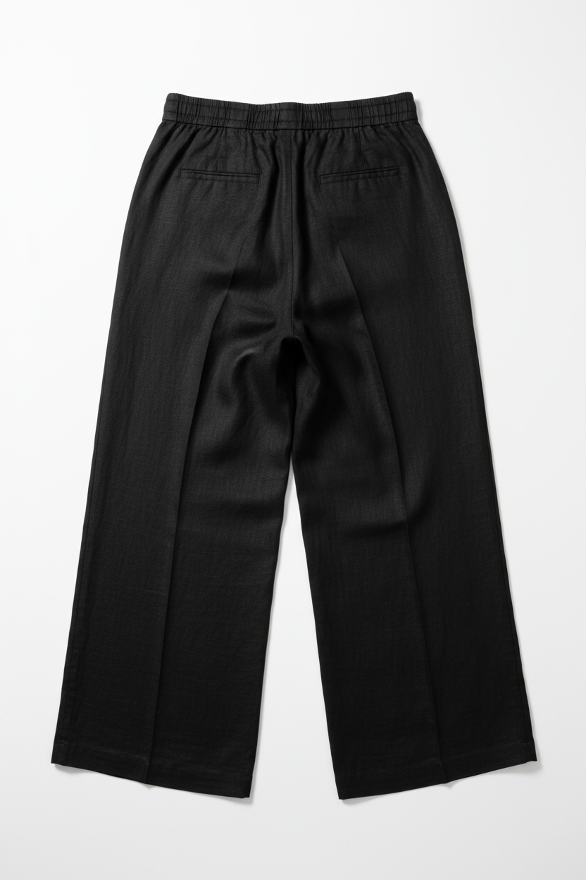 Linen Trouser Black Back