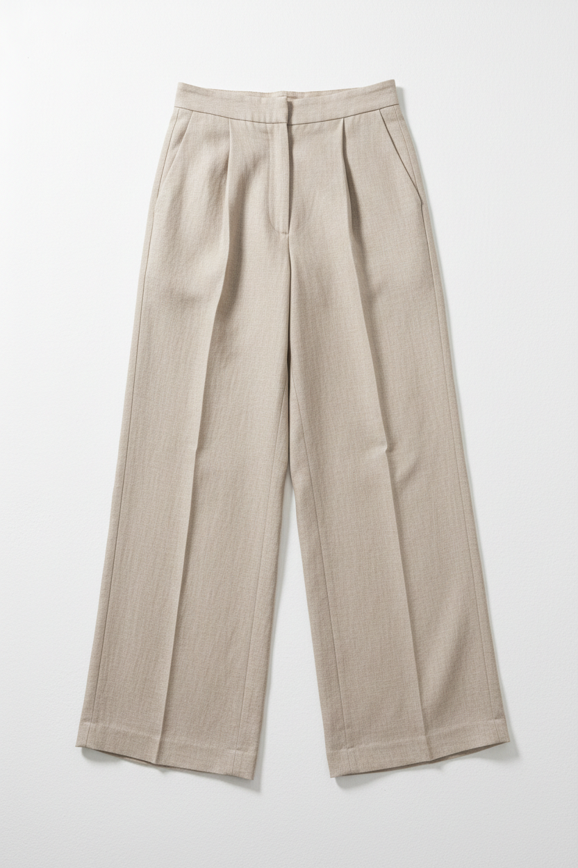 Linen Trouser Sand Front