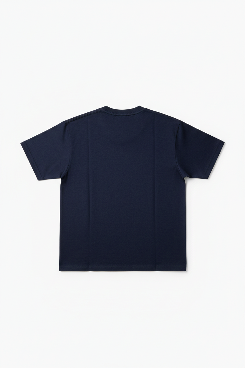 Navy Crew Neck Back