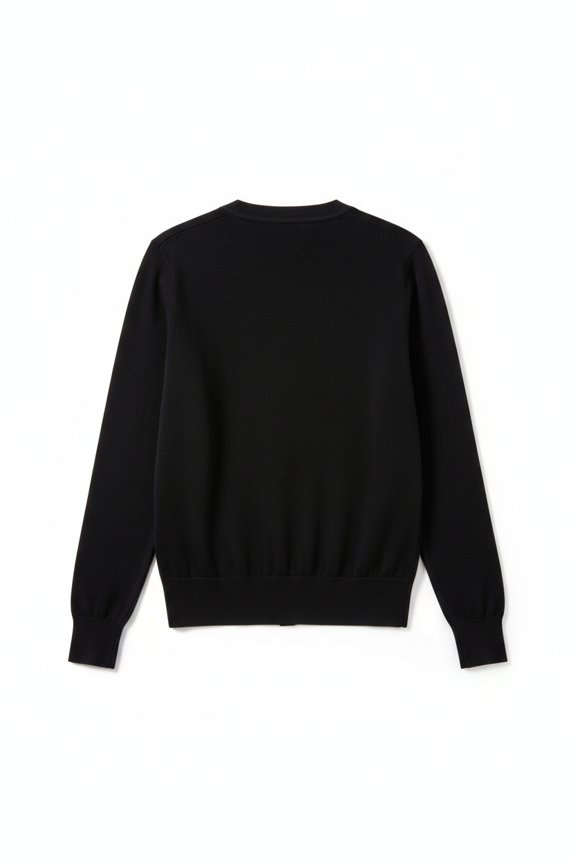 Soft Knit Cardigan Black Back