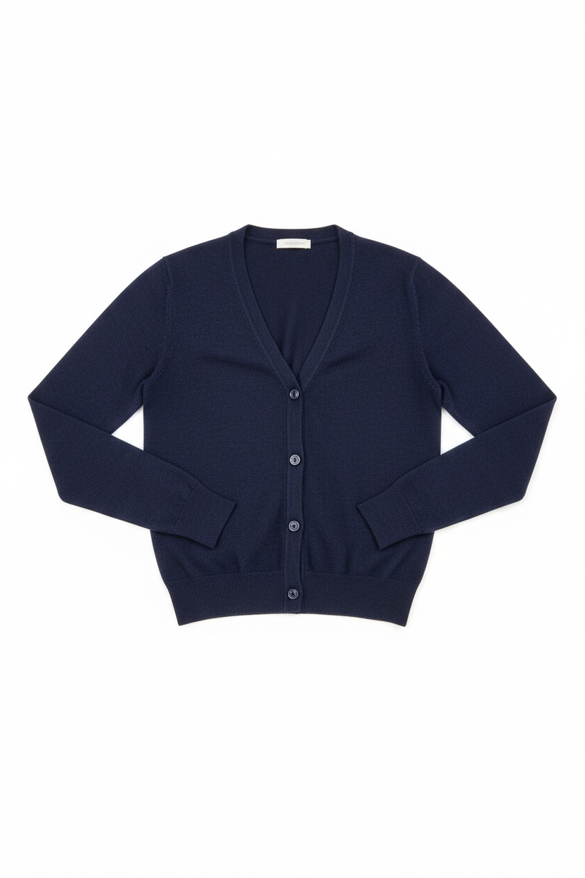 Soft Knit Cardigan Navy Front