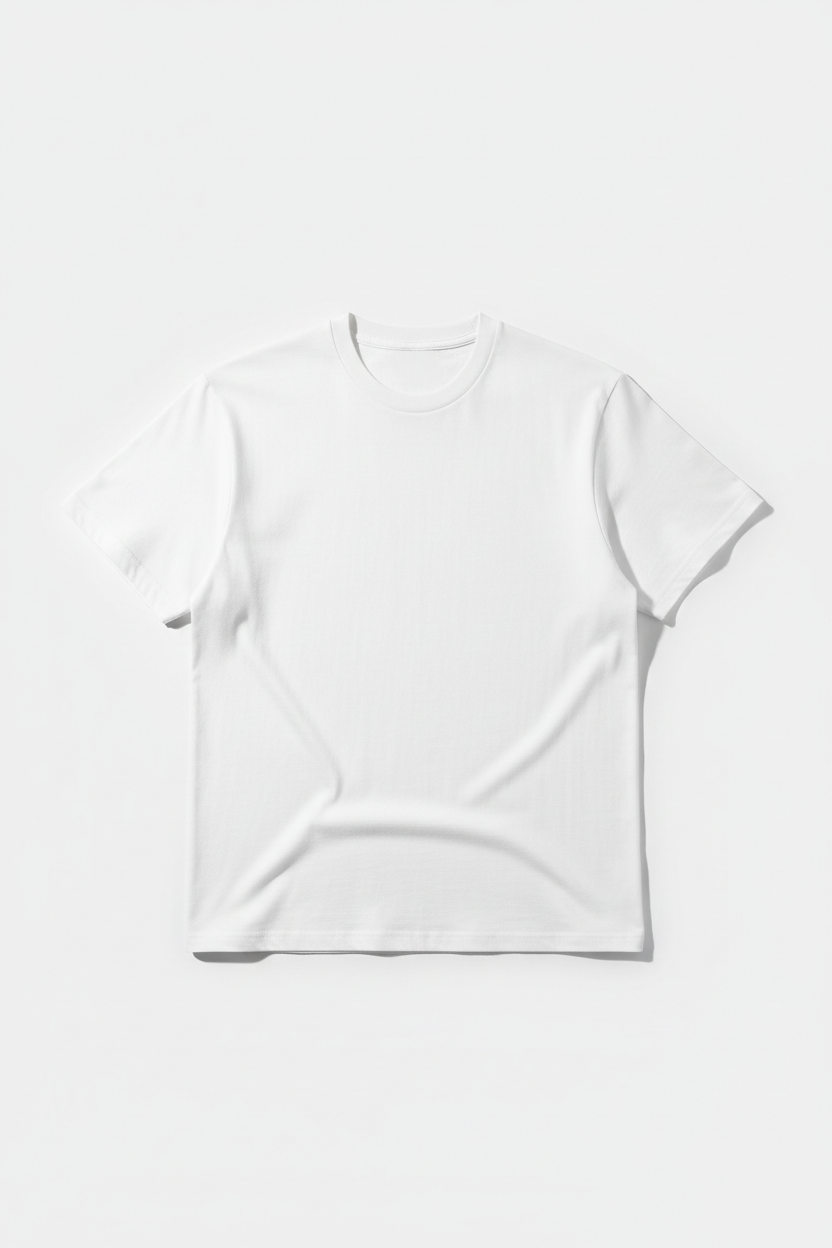 White Crew Neck T-Shirt Front